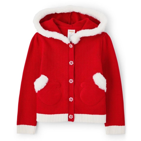 Gymboree Girls Applique Mittens Hoodie Size 7 - Picture 1 of 9